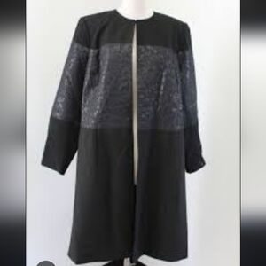 Calvin Klein Elegant Black and Gray Coat